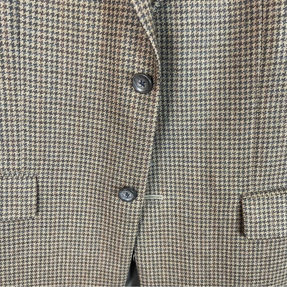 Oscar De La Renta Men's Brown Checkered Blazer - Picture 6 of 10